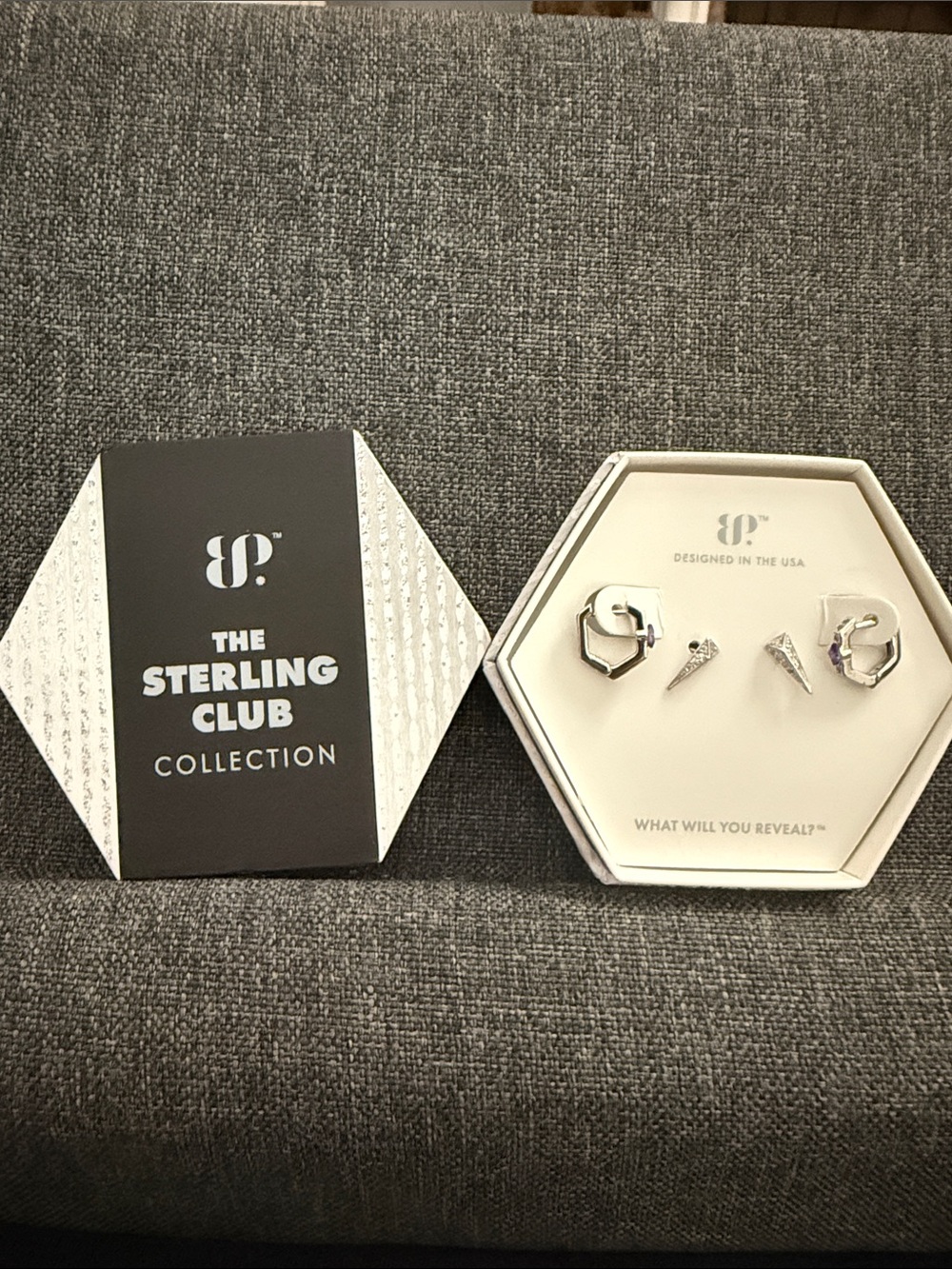 Bomb Party Sterling Silver Accent Earring Set - Silver